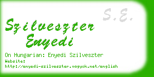 szilveszter enyedi business card